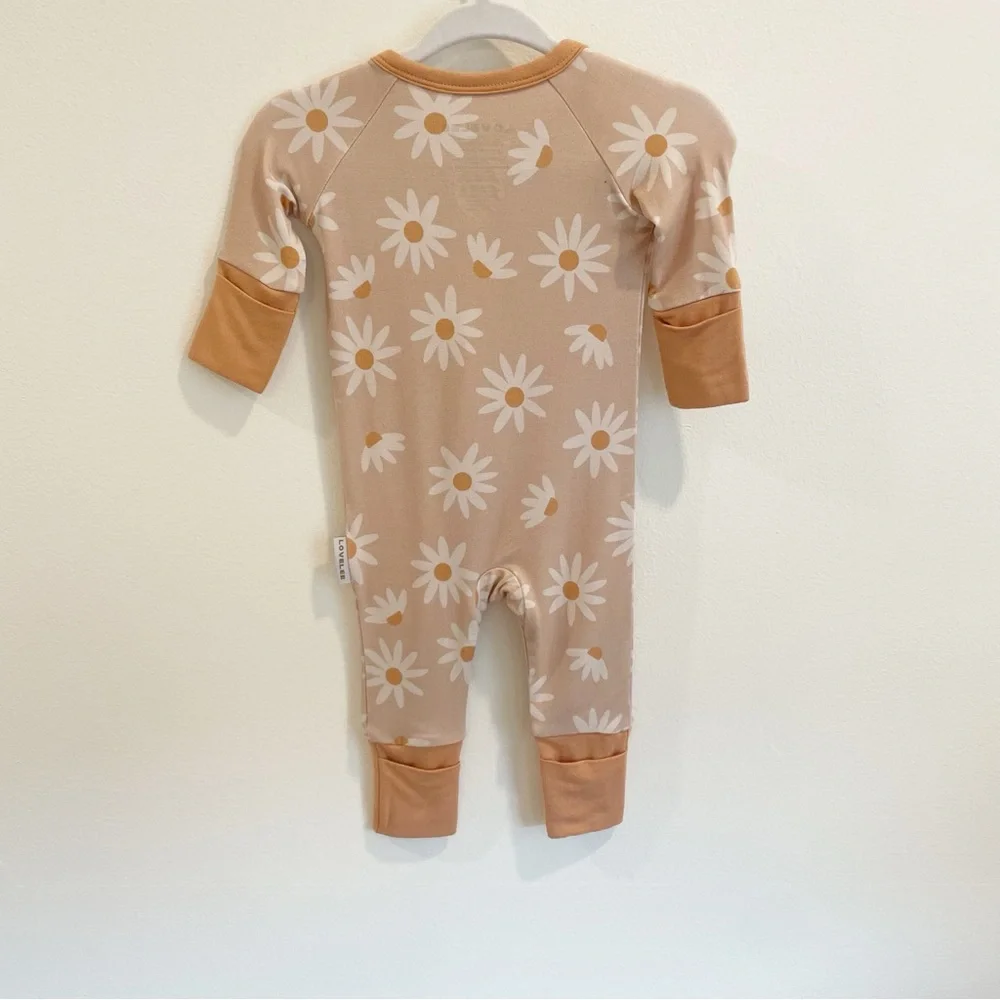 NEW Dusty Floral Bamboo Zip Romper Pajamas